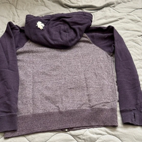 Roots Women’s Heathered Purple Zip-Up Hoodie - Picture 5 of 6